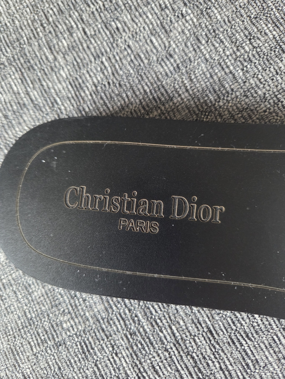 Christian Dior Diorevolution Slide Flat Sandal White Silver Metal Logo Size 8.5 - Picture 10 of 14